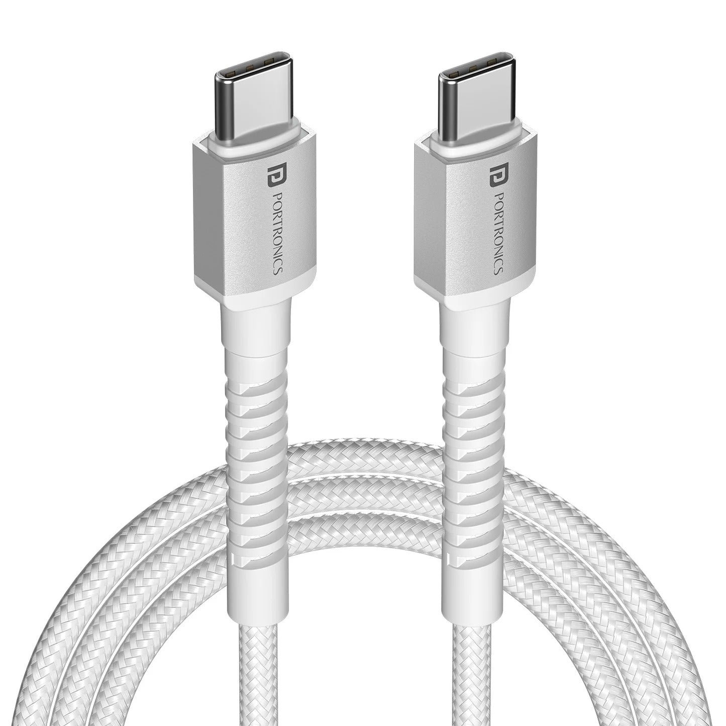 Portronics Konnect X 60W Type C to Type C Nylon Braided Cable 1M
